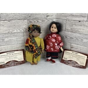Barbara Lee PETITE PORCELAIN DOLLS OF THE WORLD Lot of 2 “Kadesha” “Sui Mei”